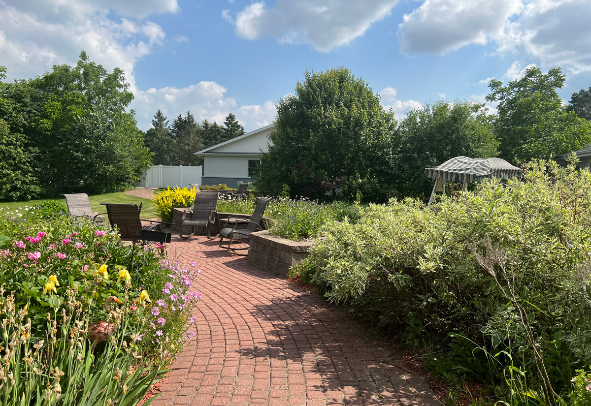 Garden with walking path